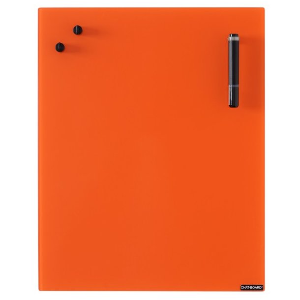 Chat-board magnetisk glastavle - Orange