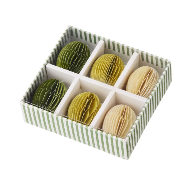 P�ske�g i foldet papir 6 stk i �ske - Swirl Ivy