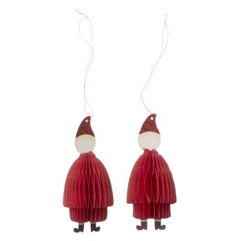 Bungalow julepynt 2 stk - honeycomb santa