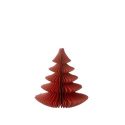 Bungalow honeycomb juletr Pine H16cm - ruby