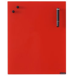 Chat-board magnetisk glastavle - Red