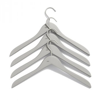 Hay  bjler - Soft coat hanger Slim 4 stk - grey