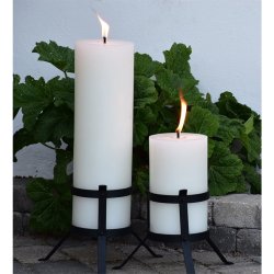 Tripod stage til udendrs bloklys - sort metal