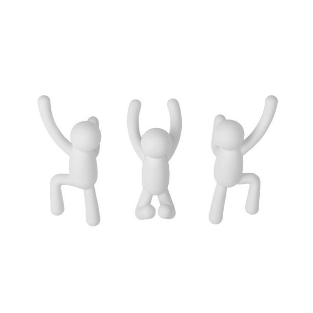 Buddy knager 3 stk - white