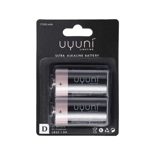 Uyuni batterier D - pakke med 2 stk