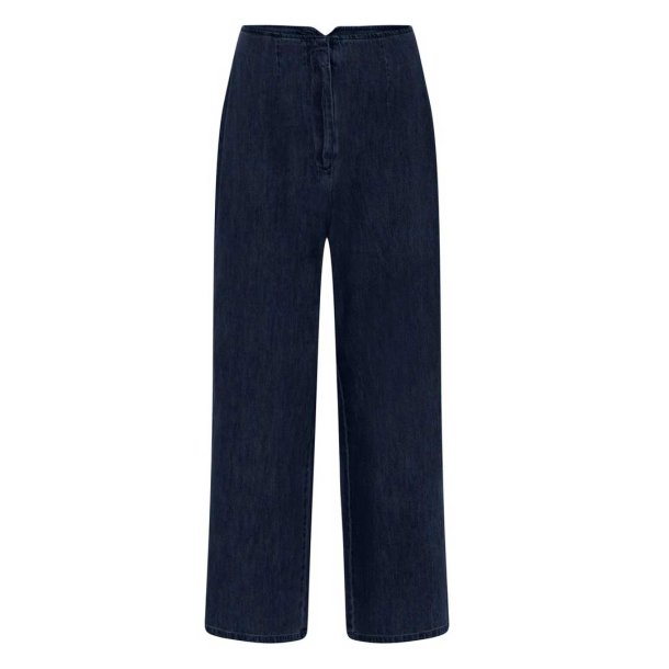 Frau Wuxi wide ankle pant - dark blue denim