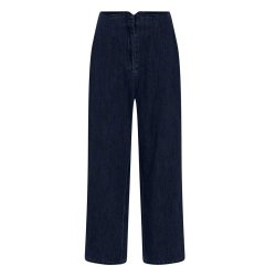 Frau Wuxi wide long pant - dark blue denim