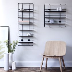 Woud Coup metalhylde - Vertical black