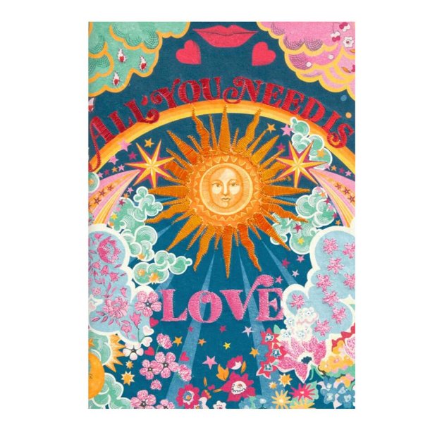 Notesbog Liberty broderet - All you need is love