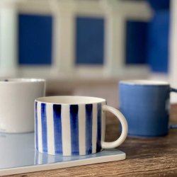 Anne Black Candy Krus wide - blue stripe