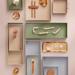 Bungalow lak bakke 22,5 x 22,5 cm - Misty blue