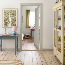 Bungalow Ball lampefod i keramik - misty blue