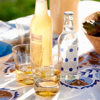 Bungalow drikkeglas Nora st med 2 stk - Straw