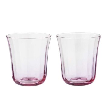 Bungalow drikkeglas Nora st med 2 stk - Blush