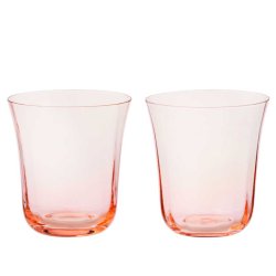 Bungalow drikkeglas Nora st med 2 stk - Peach