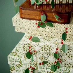 Guirlande med br - forestgrn 140 cm