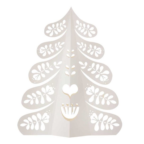 Bungalow julepynt papir juletr 26cm