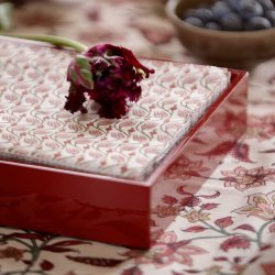 Bungalow lak bakke 22,5 x 22,5 cm - chili