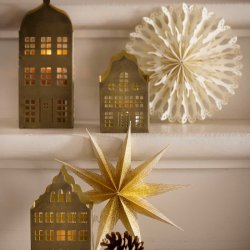 Lysestage til fyrfadslys - brownstone H13cm