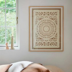 Bungalow plakat - papercut wheel indigo