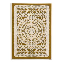 Bungalow plakat - papercut wheel sage