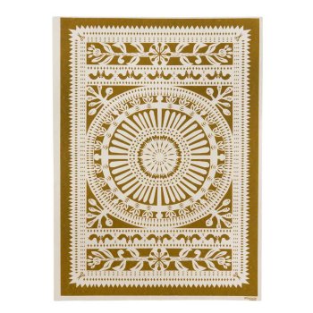 Bungalow plakat - papercut wheel sage