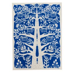 Bungalow plakat - papercut tree indigo