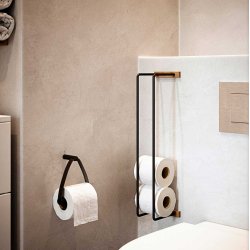 Ekta rack toiletruller - black