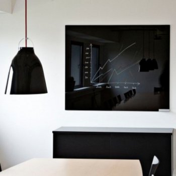 Chat-board magnetisk glastavle - Black