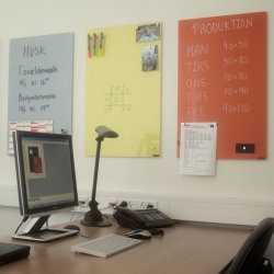 Chat-board magnetisk glastavle - Yellow