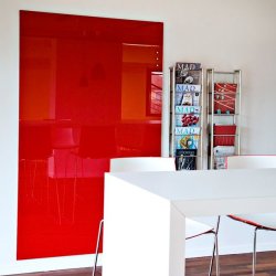 Chat-board magnetisk glastavle - Red