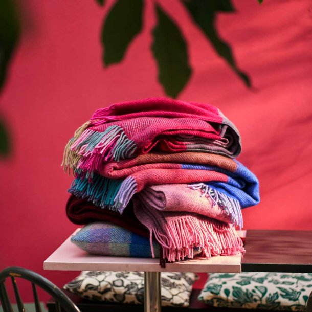 Klippan plaid Gotland 200 x 130 cm - Check pink mauve