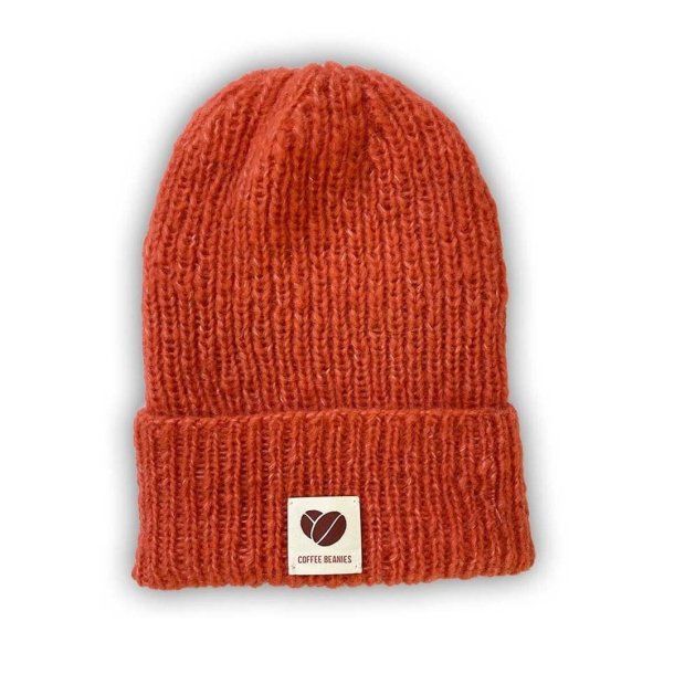 Coffee Beanies strikhue - coral red