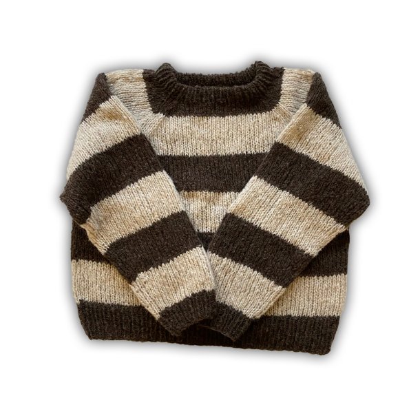 Coffee Beanies Ida sweater - brown/sandy stribe