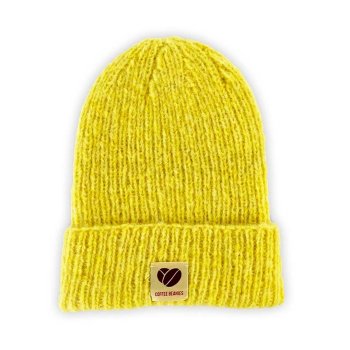 Coffee Beanies strikhue - yellow