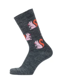 Cai uldstrmper i let og bld merino uld - squirrel
