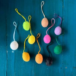 Pskeg hndlavet i uldfilt - 10 stk