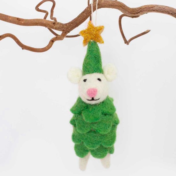 Fr i juletrsoutfit - hndlavet i uldfilt