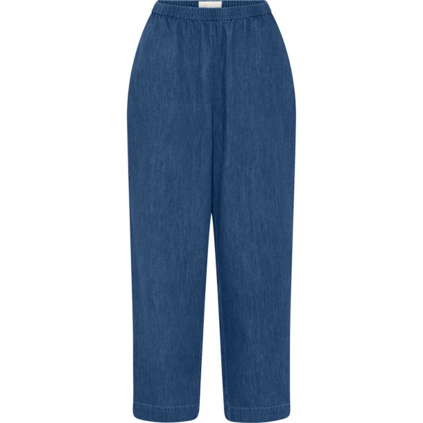 Frau Melbourne denim long pants - medium blue denim