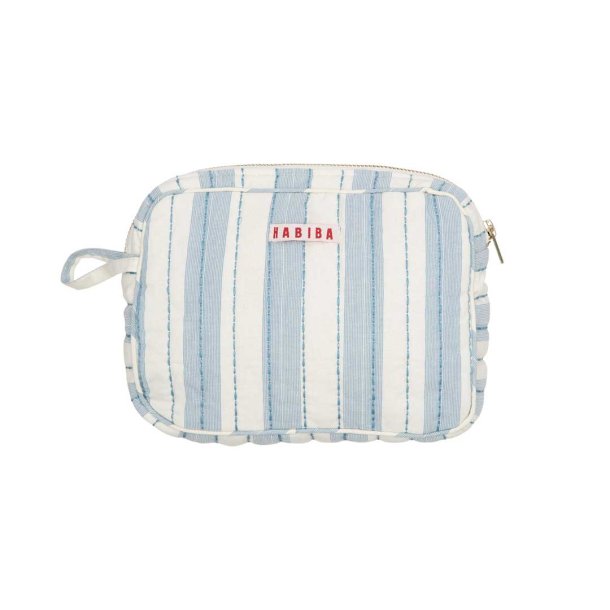 Habiba make-up pung med striber - Blue moon