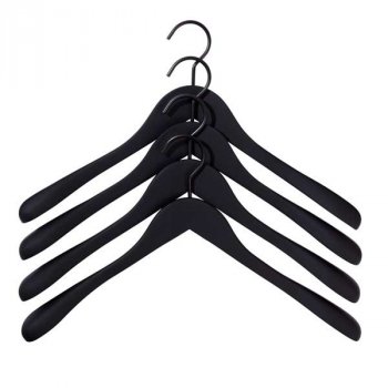 Hay bjler - Soft coat hanger wide 4 stk - black