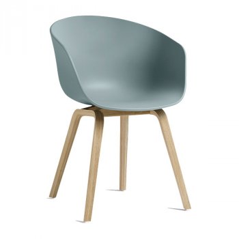 HAY About A Chair - dusty blue/oak