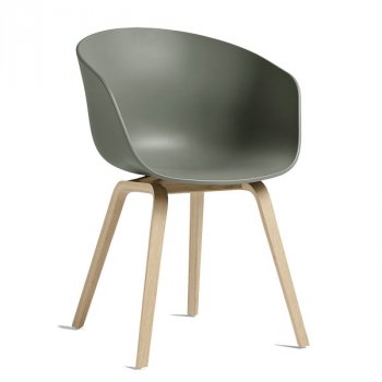 HAY About A Chair - dusty green/oak
