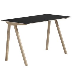 HAY skrivebord CPH 90 - black linoleum/egetr