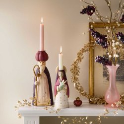 Hellige 3 konger - hndmalede lysestager - Ruby