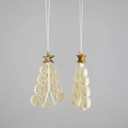 Julepynt i ske - 2 stk juletrer