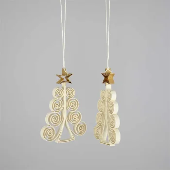 Julepynt i ske - 2 stk juletrer