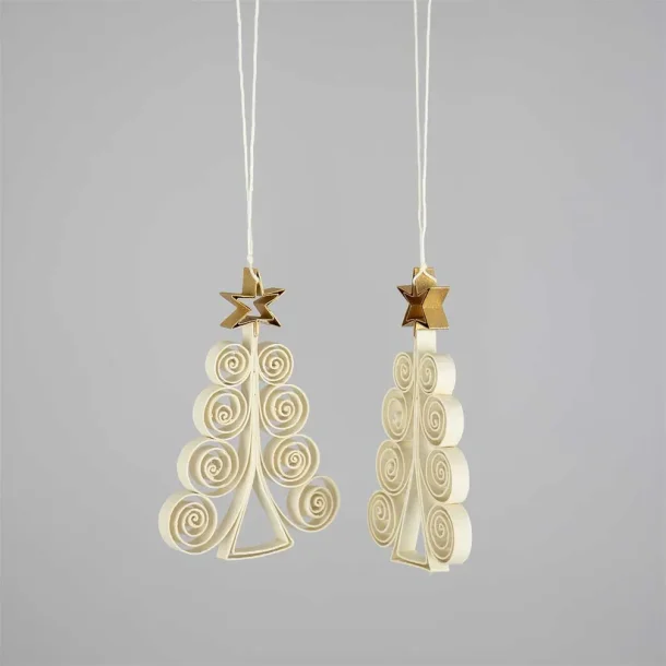 Julepynt i ske - 2 stk juletrer