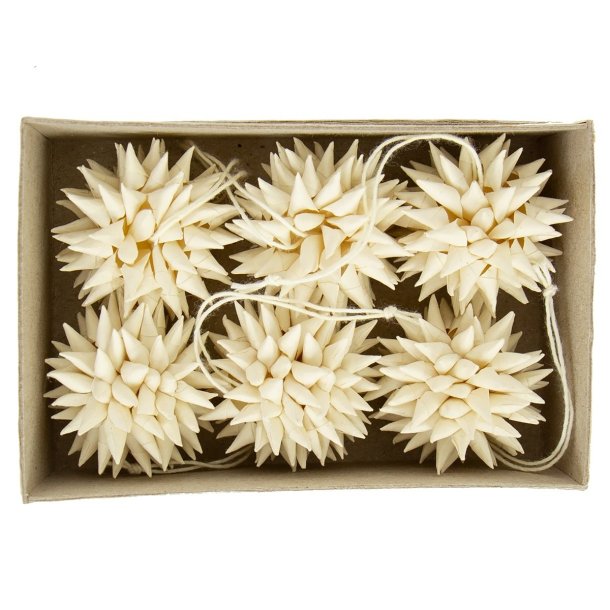 Julepynt i �ske - 6 stk snefnug