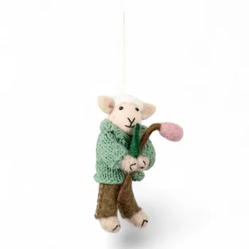 Lam med vintergk - hndlavet i uldfilt